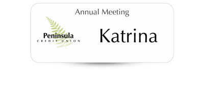 2 2" x 3" Custom Printed Metal Name Badge