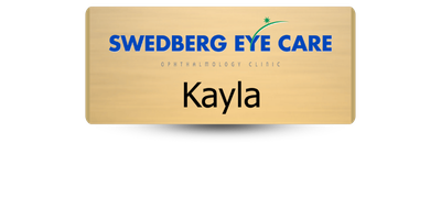 1 1/4" x 3" Magnetic Plastic Name Tag Color Logo