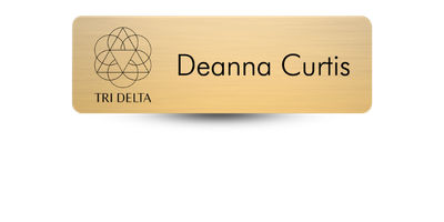 1" x 3" Delta Delta Delta Name Tag - Part #472