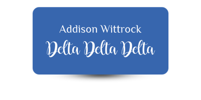 1.5" x 3" Delta Delta Delta Name Tag - Part #1169