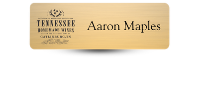 1 1/4 1 1/4" x 3" Metal Name Tag