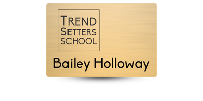 2 2" x 3" Metal Name Tag with Full Color Logo Printing