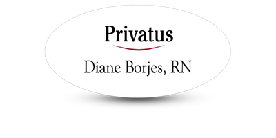 1 1/2" x 3" Oval Nursing Name Tags