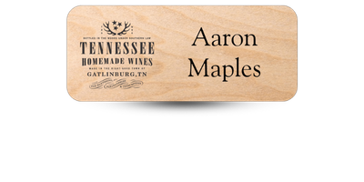 Custom Sized Wood Engraved Name Tag