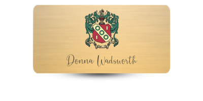 1.5" x 3" Alpha Gamma Delta Name Tag - Part #1139