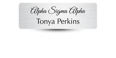 1 1" x 3" Alpha Sigma Alpha Name Tag - Part #420
