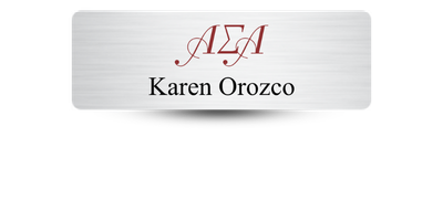 1 1" x 3" Alpha Sigma Alpha Name Tag - Part #419
