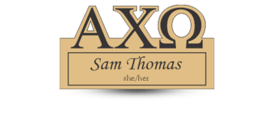 Greek Cutout Shaped Alpha Chi Omega Name Tag - Part #162 Greek Cutout Shaped Alpha Chi Omega Name Tag - Part #162