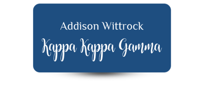 1.5 1.5" x 3" Kappa Kappa Gamma Name Tag - Part #1176