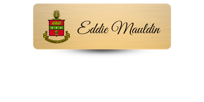 1 1" x 3" Alpha Chi Omega Name Tag - Part #160