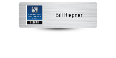 1 1" x 3" Insurance Agency Name Tags