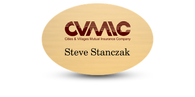 1 1/2 1 1/2" x 3"Oval Insurance Agency Name Tags