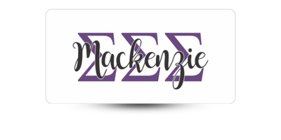 1.5 1.5" x 3" Sigma Sigma Sigma Name Tag - Part #1200