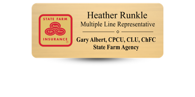 1 1/4 1 1/4" x 3" Insurance Agency Name Tags