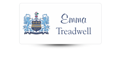 1.5 1.5" x 3" Alpha Xi Delta Name Tag - Part #429