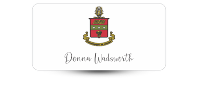 1.5 1.5" x 3" Alpha Chi Omega Name Tag - Part #1110