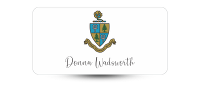 1.5" x 3" Delta Delta Delta Name Tag - Part #1147