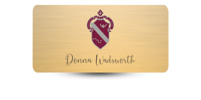 1.5" x 3" Alpha Phi Name Tag - Part #1143