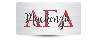 1.5" x 3" Alpha Gamma Delta Name Tag - Part #1183