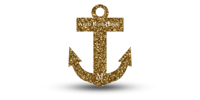 Anchor Shaped Delta Gamma Name Tag - Part #1211G Anchor Shaped Delta Gamma Name Tag - Part #1211G