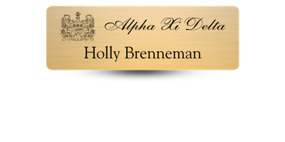 1 1" x 3" Alpha Xi Delta Name Tag - Part #437