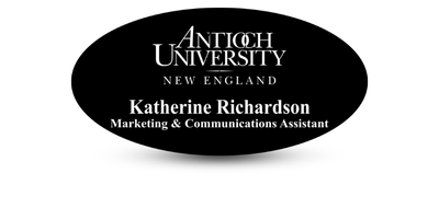 1 1/2" x 3" Oval School Name Tag