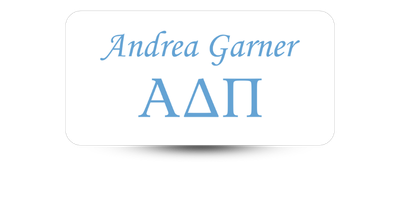 1.5" x 3" Alpha Delta Pi Name Tag - Part #360