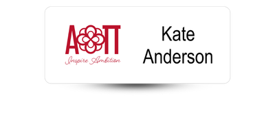 1.25" x 3" Alpha Omicron Pi Name Tag - Part #394