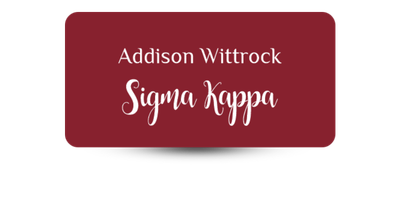 1.5" x 3" Sigma Kappa Name Tag - Part #1179
