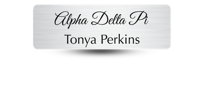 1" x 3" Alpha Delta Pi Name Tag - Part #353