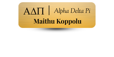 1 1" x 3" Alpha Delta Pi Name Tag - Part #354