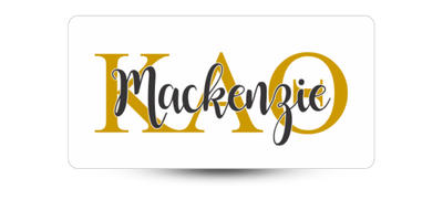 1.5 1.5" x 3" Kappa Alpha Theta Name Tag - Part #1194