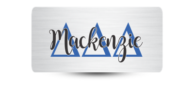 1.5" x 3" Delta Delta Delta Name Tag - Part #1189