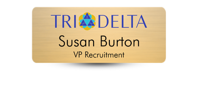 1.25" x 3" Delta Delta Delta Name Tag - Part #476