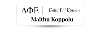 1 1" x 3" Delta Phi Epsilon Name Tag - Part #501