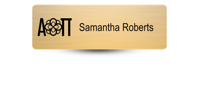 1" x 3" Alpha Omicron Pi Name Tag - Part #389