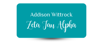 1.5" x 3" Zeta Tau Alpha Name Tag - Part #1181