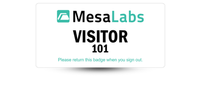 1 1/2" x 3" Visitor Name Tags