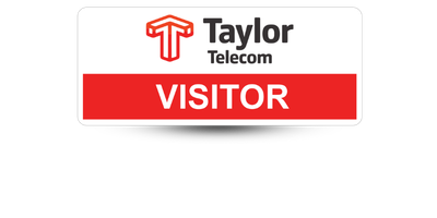 1 1/4 1 1/4" x 3" Visitor Name Tags