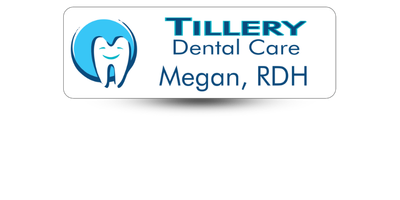 1" x 3" Dental Office Name Tag