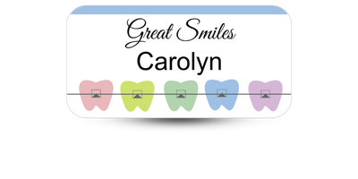 1 1/4" x 3" Dental Office Name Tag