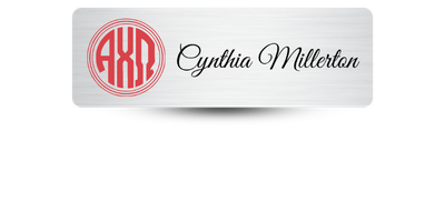 1 1" x 3" Alpha Chi Omega Name Tag - Part #166