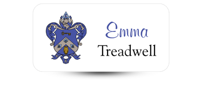 1.5 1.5" x 3" Kappa Kappa Gamma Name Tag - Part #590