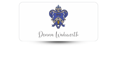 1.5 1.5" x 3" Kappa Kappa Gamma Name Tag - Part #1155