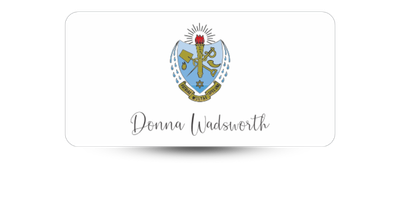 1.5 1.5" x 3" Sigma Delta Tau Name Tag - Part #1157