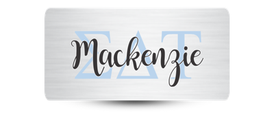 1.5 1.5" x 3" Sigma Delta Tau Name Tag - Part #1198