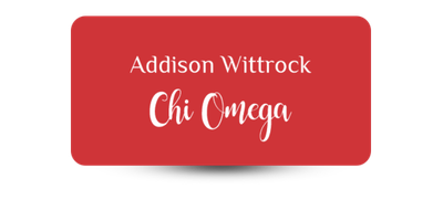 1.5" x 3" Chi Omega Name Tag - Part #1168