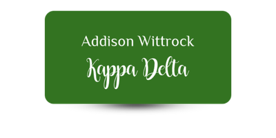 1.5 1.5" x 3" Kappa Delta Name Tag - Part #1175