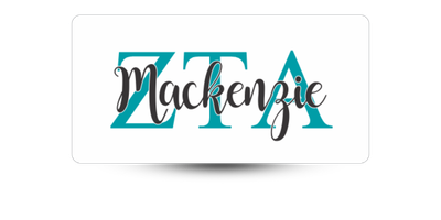 1.5" x 3" Zeta Tau Alpha Name Tag - Part #12001