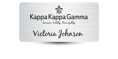 1.5 1.5" x 3" Kappa Kappa Gamma Name Tag - Part #591